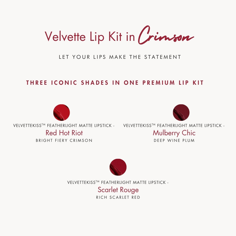 Velvette Lip Kit - Crimson