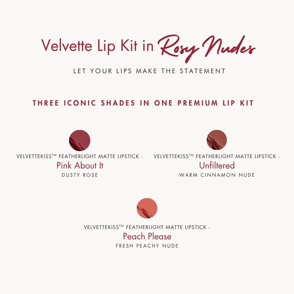 Velvette Lip Kit - Rosy Nudes