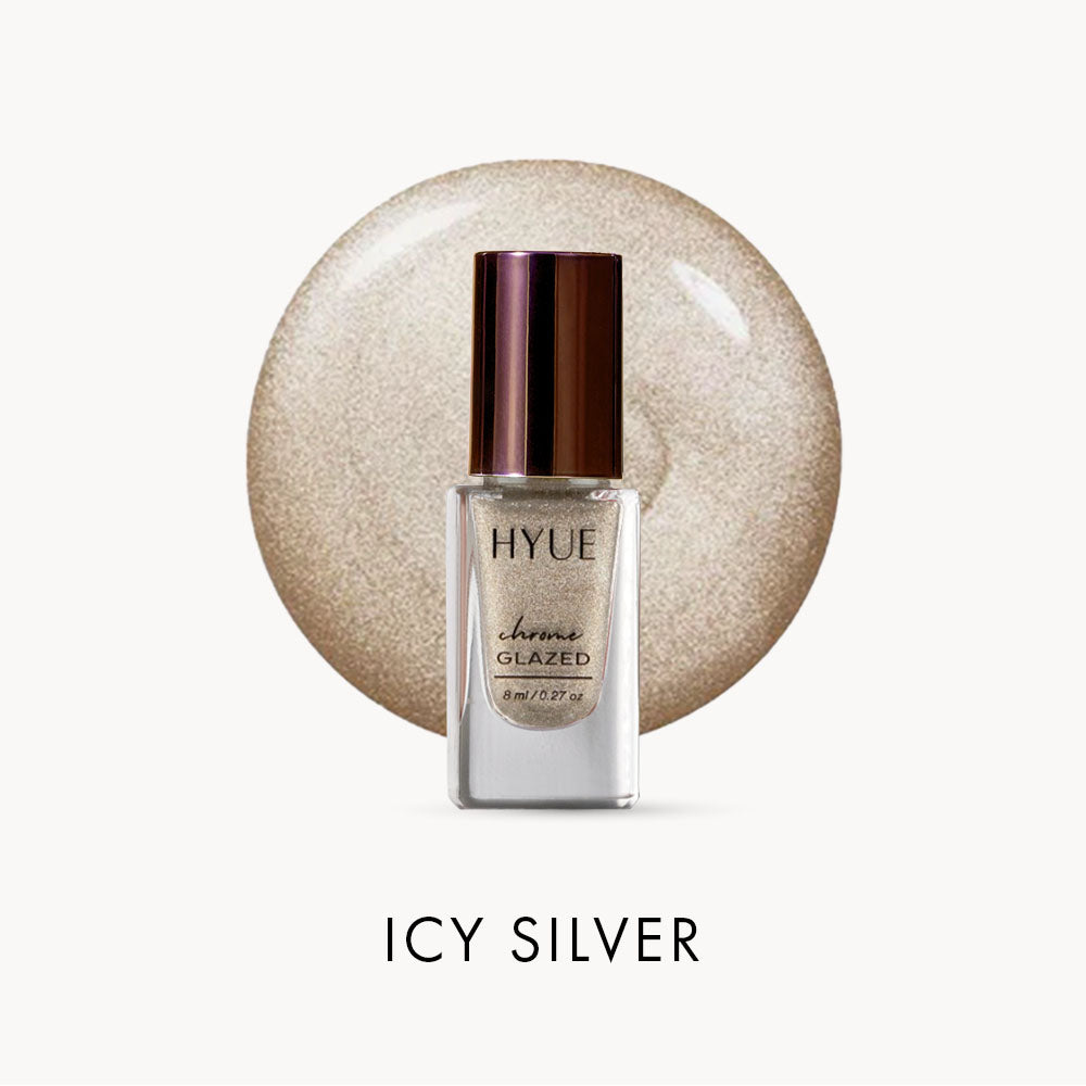 Icy Silver - Chrome Glazed Nail Paint